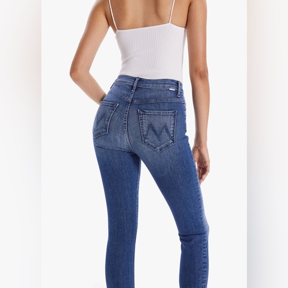 Mother Womens Stash Swooner Blue High Rise Skinny Denim Ankle Jeans size 23 - Picture 5 of 9